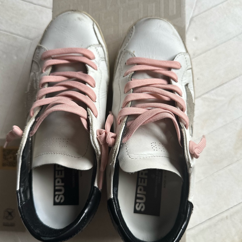 Golden Goose White and Pink Sneakers - Picture 3 of 6